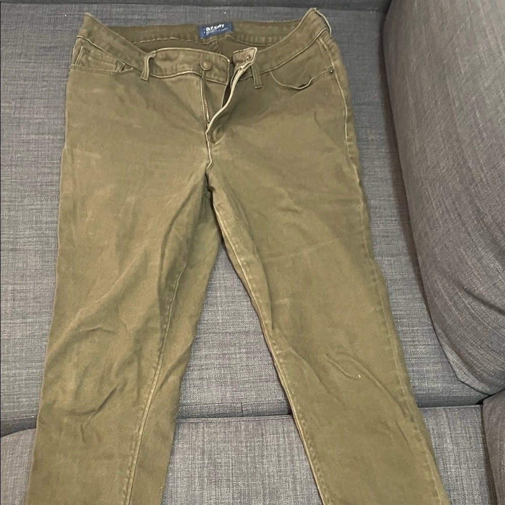 Old Navy Olive Rockstar Jeans Size 10